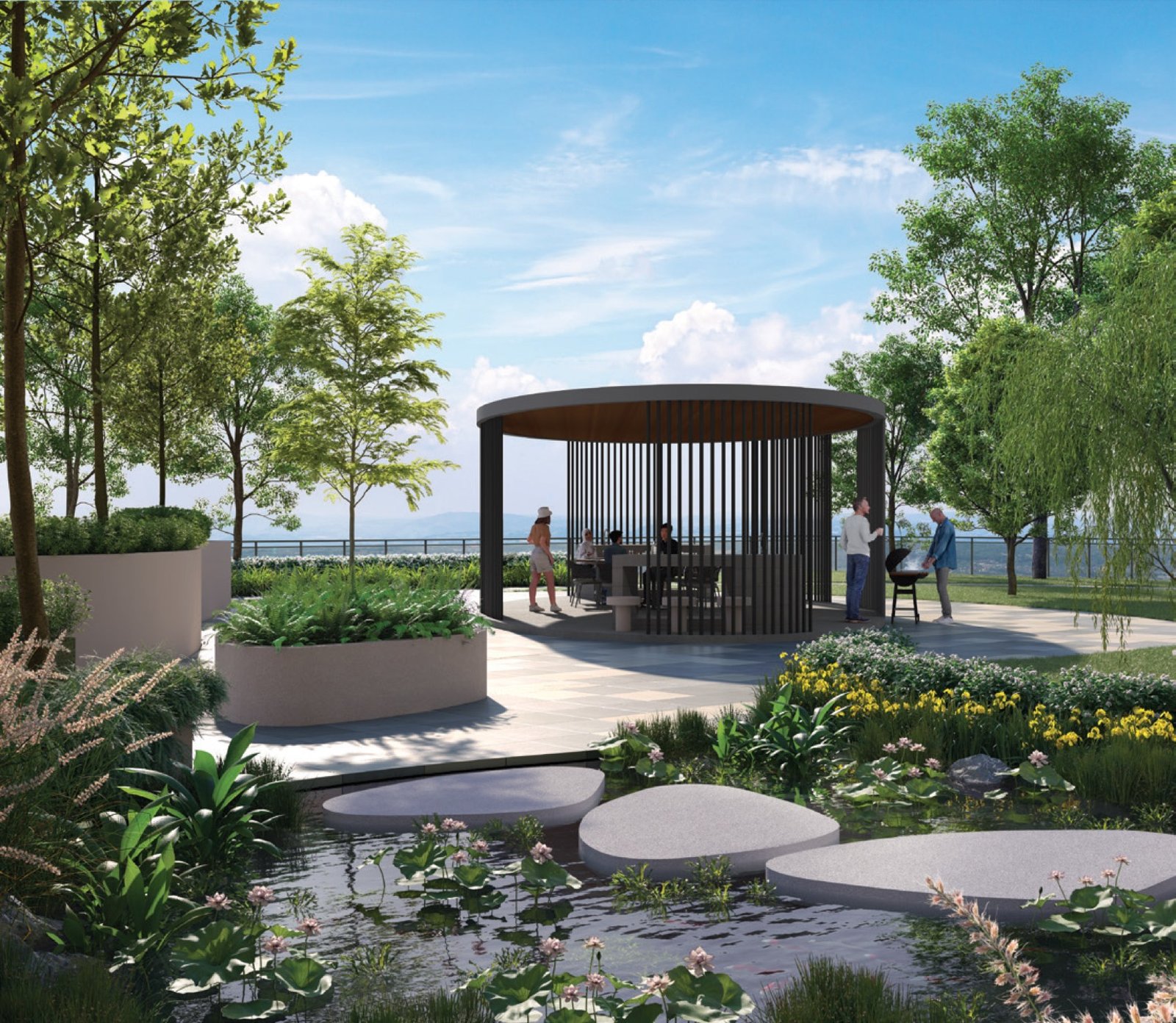 BBQ Pavilion at Andabreeze Residences, artist's impression